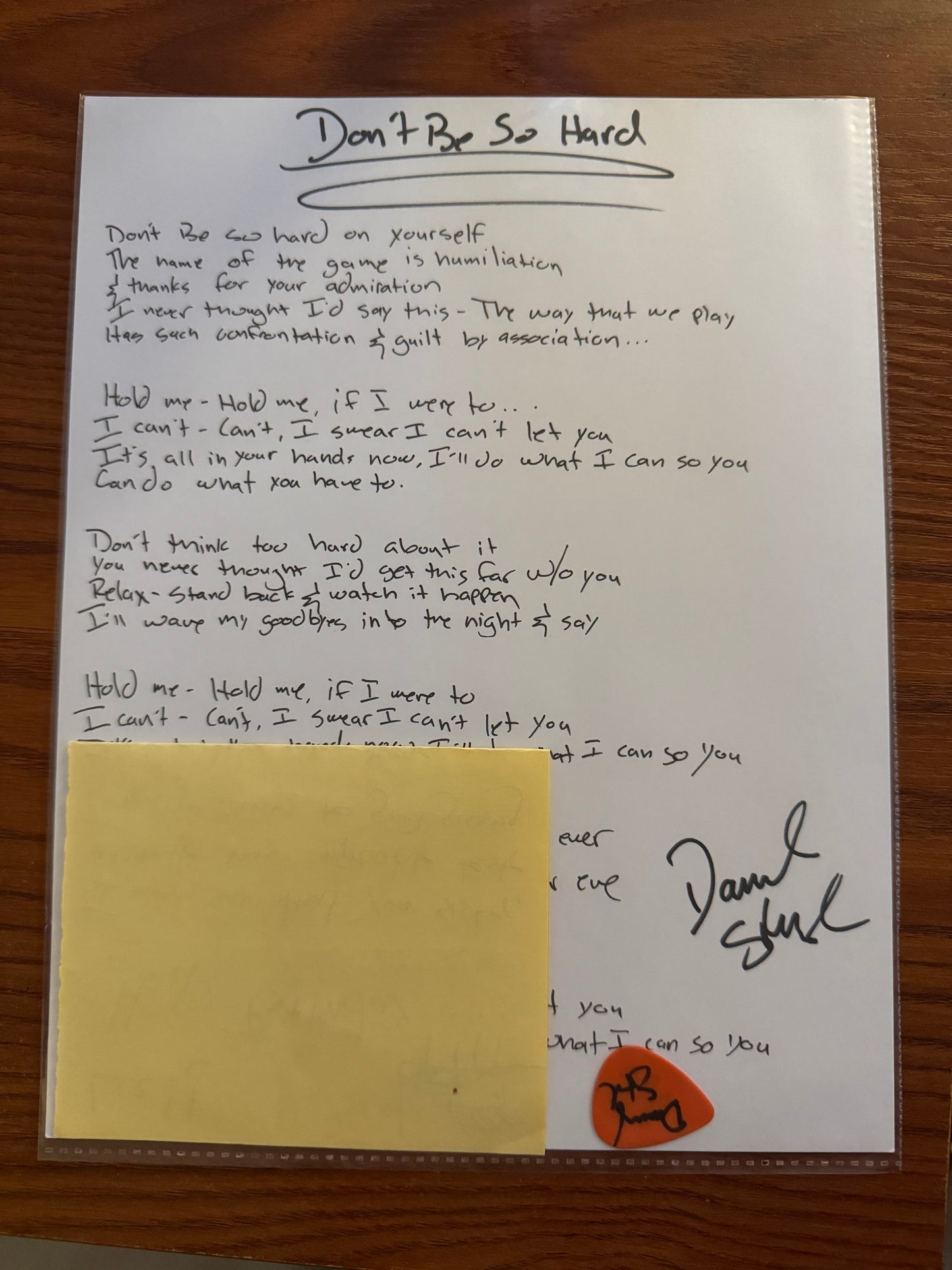 Handwritten Lyrics