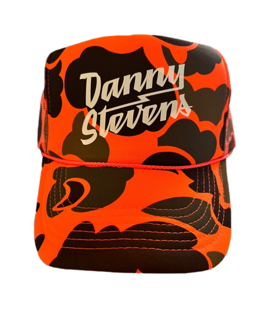 Hunter Orange Camo- Logo Trucker Hat