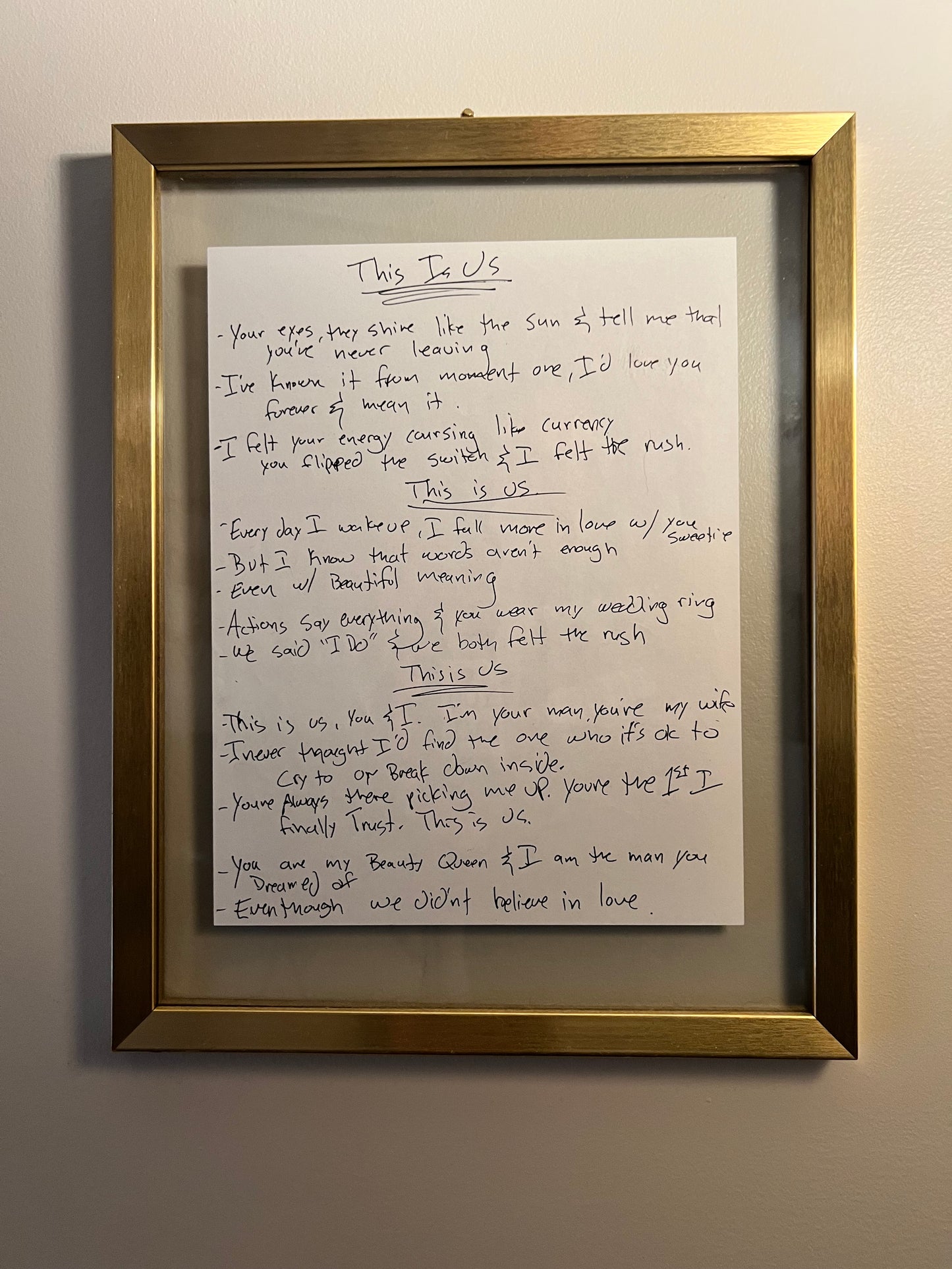 Handwritten Lyrics (Limited Time)